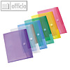 Dokumententaschen DIN A6 quer, Klettverschluss, sortiert, 60 St?ck, 510289