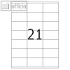 officio Universaletiketten, 70 x 41 mm, permanent, 2.100 St?ck, 8707