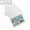 Dokumententaschen DIN A4 quer, Abheftrand, Klettverschluss, transparent, 12 St?c