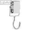 Garderoben-/Schl?sselhaken, magnetisch, 1.5 kg, 28 x 30 mm, silber, 5 St?ck
