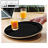 Antirutsch-Tablett TENNESSEE - ? 35.5 cm, Fiberglas/Gummi, schwarz/silber