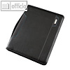 Alassio Orgamappe SALERNO, DIN A4, mit Tabletfach, Lederimitat, schwarz, 30115