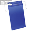 Drahtb?gel-/Auftragstasche, DIN A4 hoch, blau/transparent, PP, 50 St?ck, 175307