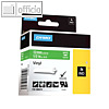 Dymo Rhino Etikettenband, 12 mm x 5.5 m, Vinyl, wei?/gr?n, 1805414