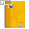 Collegeblock DIN A4+, kariert, 90g/m², 80 Blatt, Rand rechts, gelb, 100050356