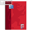 Collegeblock DIN A4+, kariert, 90g/m?, 80 Blatt, Rand links, rot, 100050361