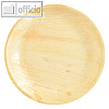 Papstar Einweg-Teller Palmblatt "pure", rund, (Ø)23 X (H)1.5 cm, 100 Stück,85503