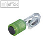 Power Magnet Zylinder ? 14 mm, Klammer, Haftkraft 1.900 g, transparent-gr?n, 3 S