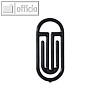 Kunststoff-B?roklammern Bogen King Klips, 25/30 mm, schwarz, 100 St?ck, 1372-11