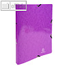 Ringbuch mit Gummizug A4, 2 Ringe, 20 mm Rücken, Karton 600 g/m², violett