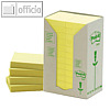 Post-it Haftnotizen Recycling 38 x 51 mm, gelb, 24 x 100 Blatt, 653-1T