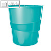 Papierkorb WOW - 15 Liter, H 324 x Ø 290 mm, Kunststoff, eisblau, 5278-10-51