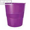 Papierkorb WOW - 15 Liter, H 324 x Ø 290 mm, Kunststoff, violett, 5278-10-62