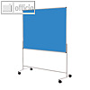 OWB Pinwand hard-wearing, Filz, Standbeine/Rollen, 118x149 cm, eisblau, M83702