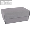 Geschenkschachteln A7, Karton, 10.2 x 6.5 x 4.6 cm, 350 g/m?, grau, 12er-Pack