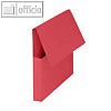 officio Dokumentenmappe Karton mit Klappe, DIN A4, 240 g/qm, rot, 50 Stück
