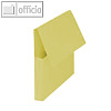 Dokumentenmappe Karton mit Klappe, DIN A4, 240 g/qm, pastell-gelb, 50 Stück