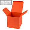 W?rfelschachtel / mittel, Karton, 9 x 9 x 9 cm, 350 g/m?, dunkelorange, 12 St.