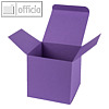 W?rfelschachtel / mittel, Karton, 9 x 9 x 9 cm, 350 g/m?, lila, 12 St., 12-10
