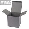 W?rfelschachtel / mittel, Karton, 9 x 9 x 9 cm, 350 g/m?, grau, 12 St., 12-20