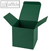 W?rfelschachtel / mittel, Karton, 9 x 9 x 9 cm, 350 g/m?, dunkelgr?n, 12 St.