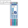 Universalstift Lumocolor correctable 305, non-permanent, 1.0 mm, sort., 4er-Etui