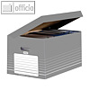 Elba Archiv-Klappdeckelbox DIN A4, 345 x 450 x 280 mm, grau/weiß, 400061159
