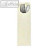 Papstar Bestecktaschen, 23.5 cm x 7.3 cm, Bistro Serviette, creme, 500St., 81014