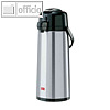 Pump-Isolierkanne, 2.2 Liter, H 410 mm, Edelstahl, Tragegriff, silber, 403-069