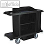 Reinigungswagen "Hotellerie", 1.524 x 559 x 1.270 mm, PP, schwarz, FG618900BLA