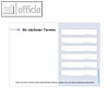 officio Terminzettel BASIC, 6 Termine, 100 x 70 mm, blau, 10 x 50 Blatt