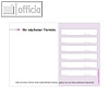 officio Terminzettel BASIC, 6 Termine, 100 x 70 mm, violett, 10 x 50 Blatt