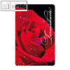 officio Terminkarte ROTE ROSE, 6 Termine, 55 x 85 mm, zum Stempeln, 100 Stück