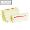 officio Haftnotizen bedruckt: "Nicht vergessen:", 75 x 35 mm, 5 St?ck,1301010142