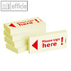 officio Haftnotizen bedruckt: "Please sign here! / Pfeil nach links", 5 St?ck