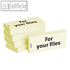 officio Haftnotizen bedruckt: "For your files", 5 Stück