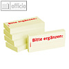 officio Haftnotizen bedruckt: "Bitte erg?nzen", 5 St?ck, 1301010160