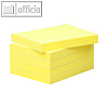 officio Haftnotizblock - 100 x 75 mm, signalgelb, 5 x 100 Blatt