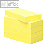 officio Haftnotizblock - 30 x 75 mm, signalgelb, 5 x 100 Blatt