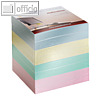officio Haftnotizbl?cke 4-farbig - 75 x 75 mm, Pastellfarben, 8 x 100 Blatt