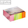 officio Haftnotizbl?cke 4-farbig - 30 x 75 mm, Signalfarben, 8 x 100 Blatt
