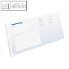 officio Kurzmitteilungsblock - DIN lang, 210 x 99 mm, blau, 5 x 50 Blatt