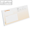 Kurzmitteilungs-Haftnotizblock - DIN lang, 210 x 99 mm, orange, 5 x 50 Blatt