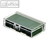 officio Heftklammern Nr. 10, grün, Acryl-Box mit 10.000 Klammern