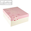 Tortenkartons "Lovely Flowers" mit Deckel, Pappe, 30 x 30 x 13 cm, weiß/rosa, 60