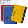 Pagna Ordnungsmappe, DIN A4, 12-teilig, 1-12 & A-Z, Karton, gelb, 24122-05