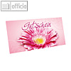 Gutscheinkarte PINK FLOWER, 194 x 92 mm, mit Visitenkartenschlitz, 10 Stück