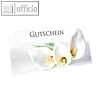 officio Gutscheinkarte CALLA, 194 x 92 mm, mit Visitenkartenschlitz, 10 Stück