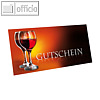 officio Gutscheinkarte ROTWEIN, 194 x 92 mm, mit Visitenkartenschlitz, 10 Stück