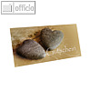 Gutscheinkarte STONE HEARTS, 194 x 92 mm, mit Visitenkartenschlitz, 10 Stück